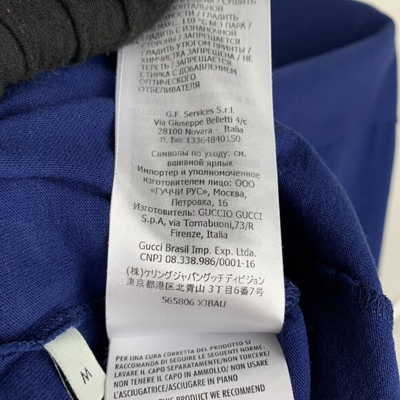 NWT Gucci Oversized Cotton Oval Interlocking GG Logo Blue T-Shirt SIze M - Picture 16 of 16